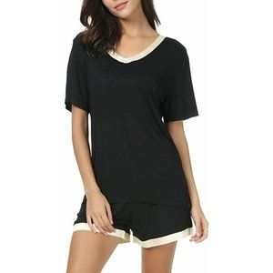 Invug Women's Nightwear Short Sleeve Shirt & Pajam